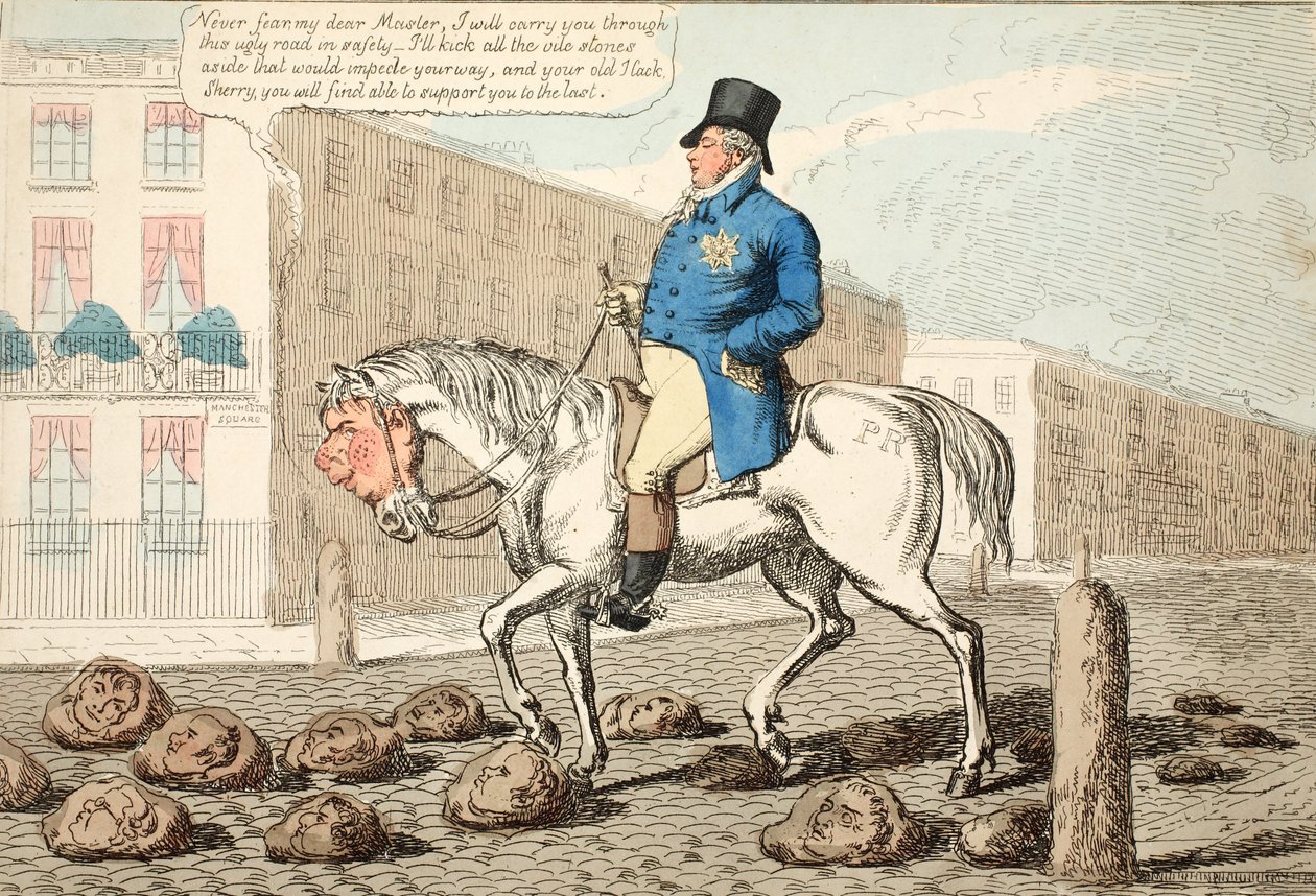 The Regents Hack, kocsma. 1812 (kézzel színezett metszet) alkotó: Charles Williams
