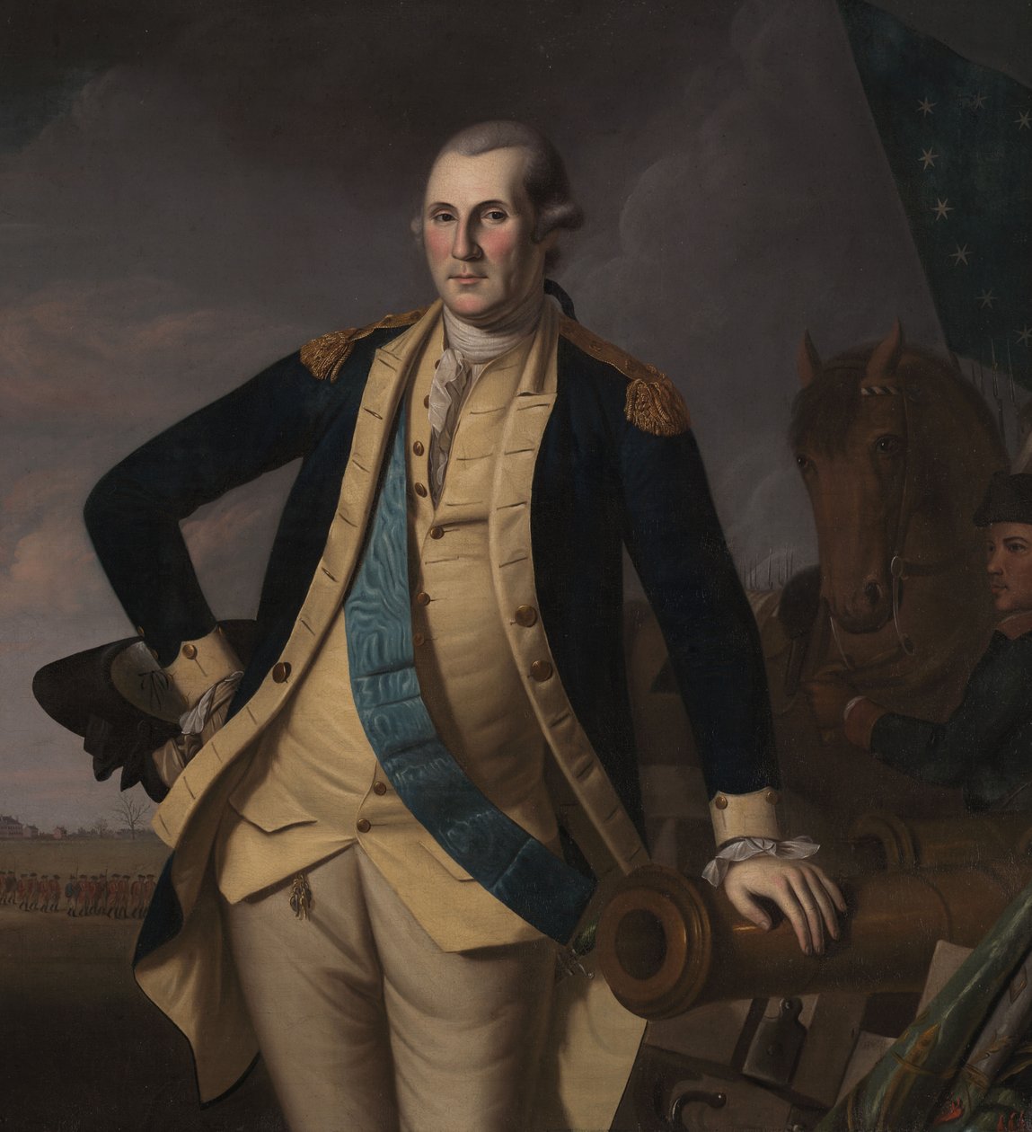 George Washington a princetoni csatában, 1779 körül (olaj, vászon) alkotó: Charles Willson (and workshop) Peale