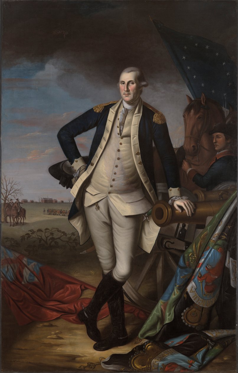 George Washington a princetoni csatában alkotó: Charles Willson Peale