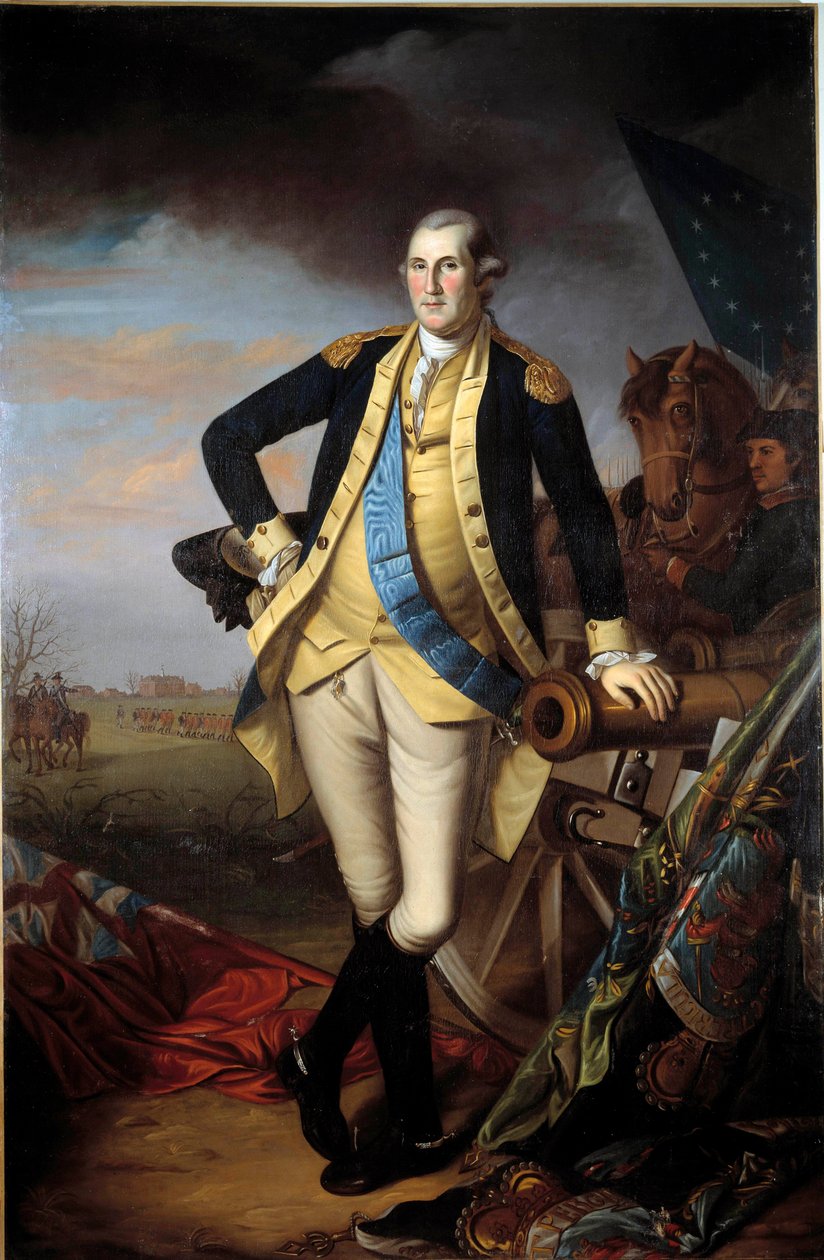 George Washington (1732-1799) portréja a princetoni csata után, január 3 alkotó: Charles Willson Peale