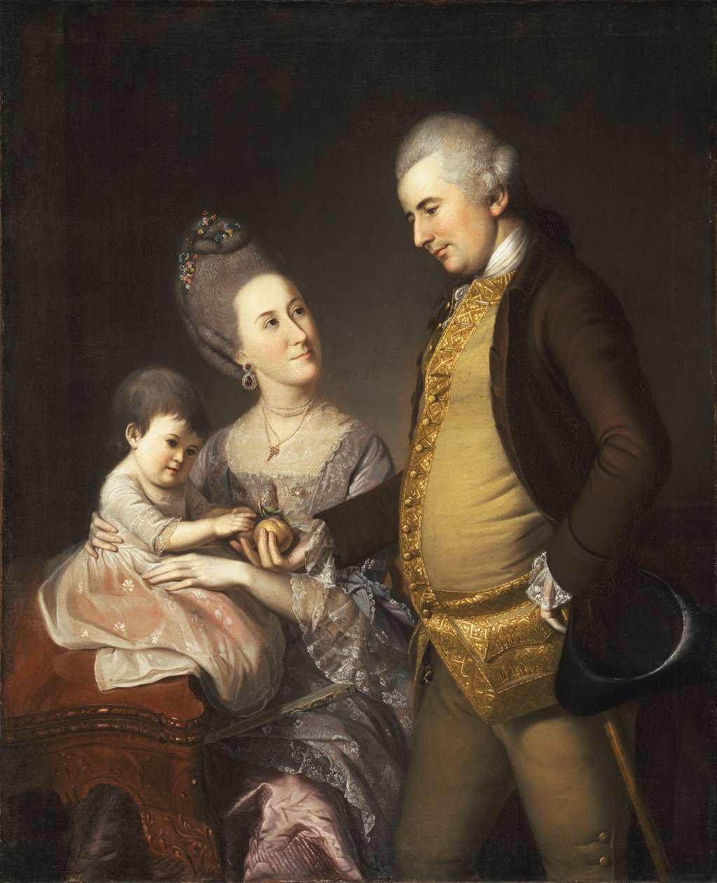 John és Elizabeth Lloyd Cadwalader és lányuk, Anne portréja alkotó: Charles Willson Peale