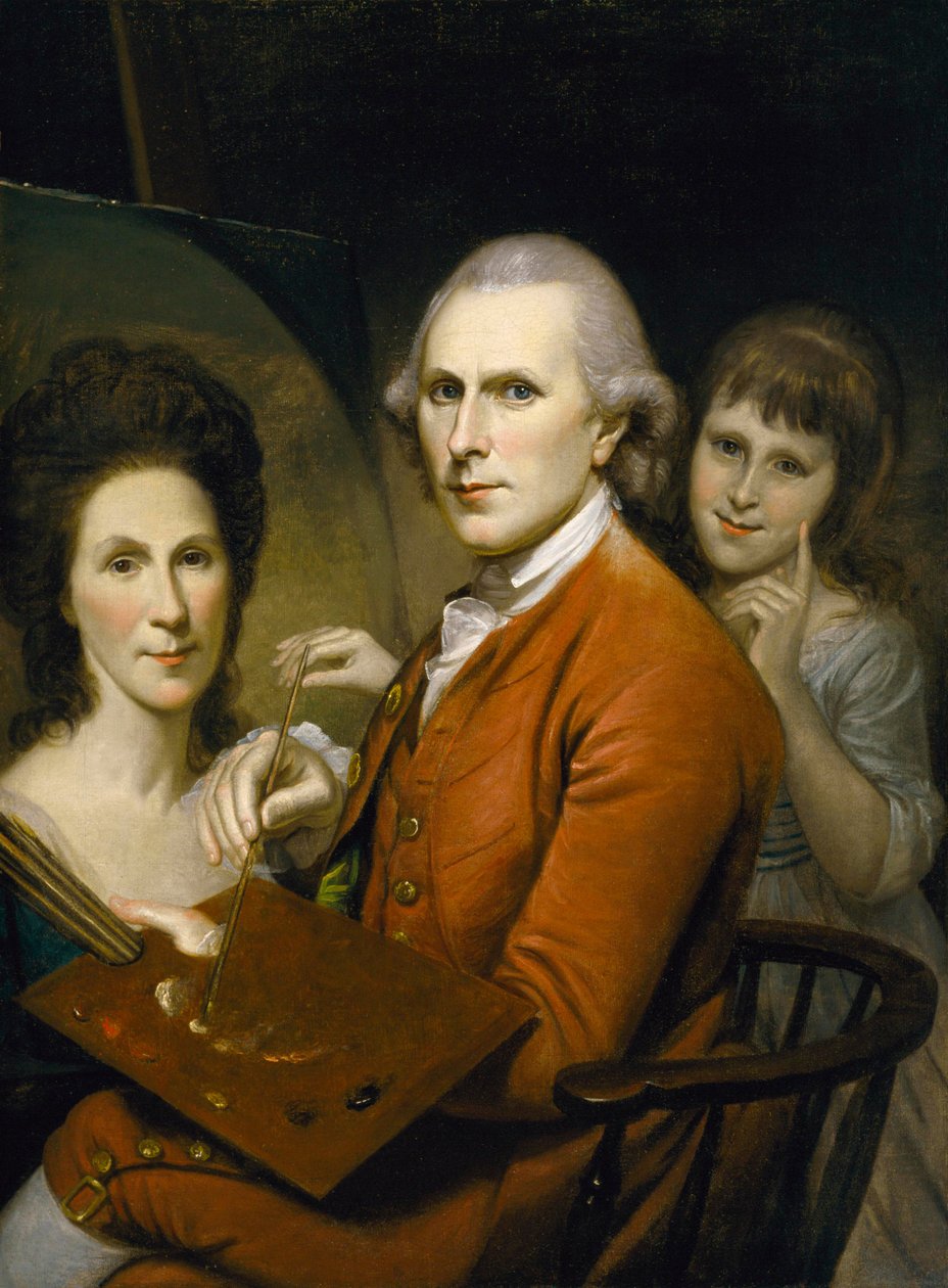 Önarckép Angelica Peale-val és Rachel portréja, 1782-88 körül (olaj, vászon) alkotó: Charles Willson Peale