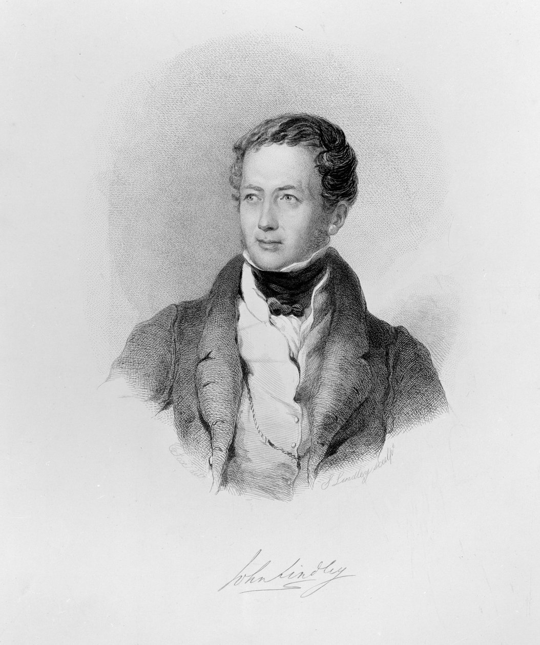 John Lindley, 1830 körül (metszet) S. Lindley, rézkarc (C. Fox nyomán) alkotó: Charles and George Fox