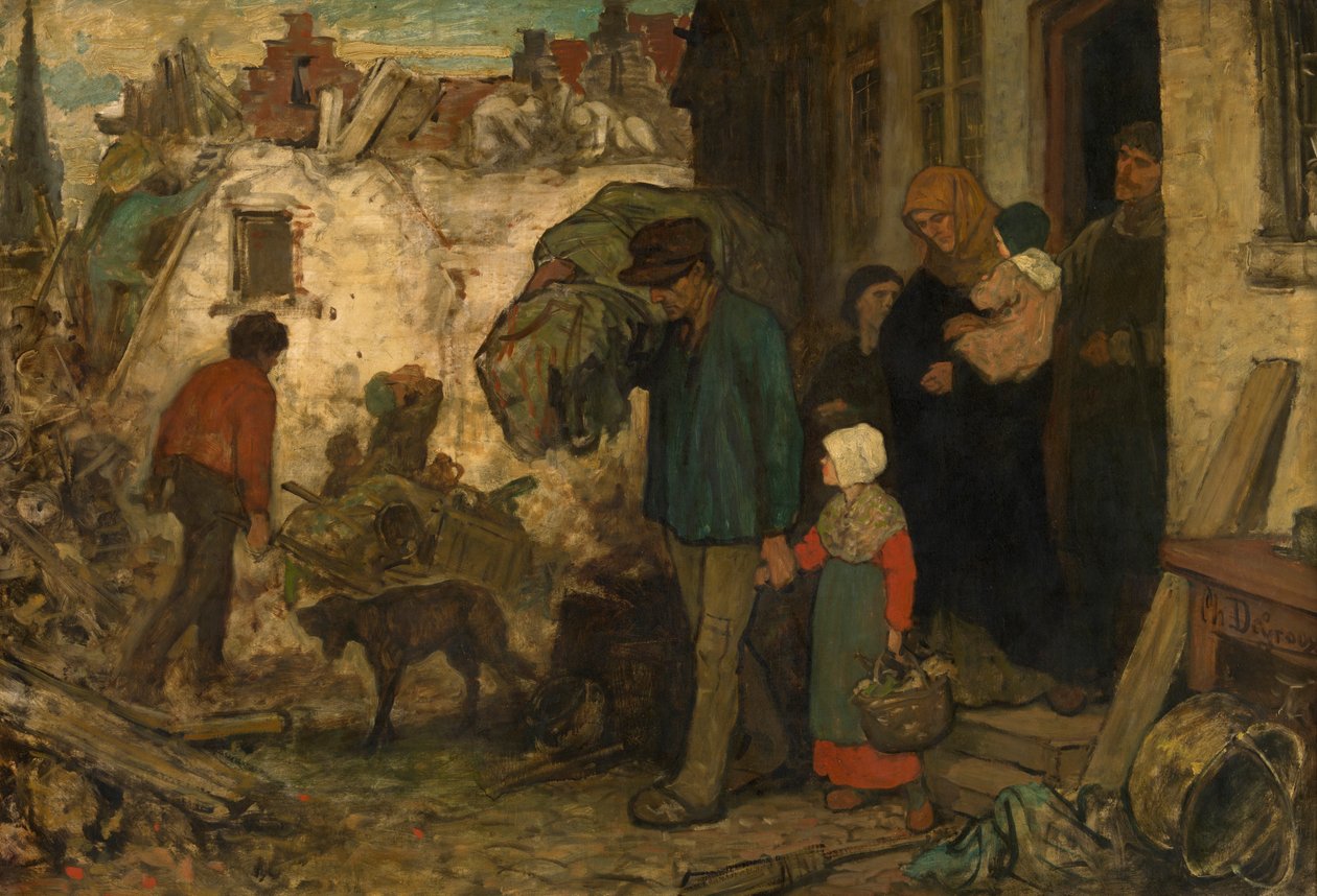 The Expulsion (olaj a panelen) alkotó: Charles de (1825 70) Groux