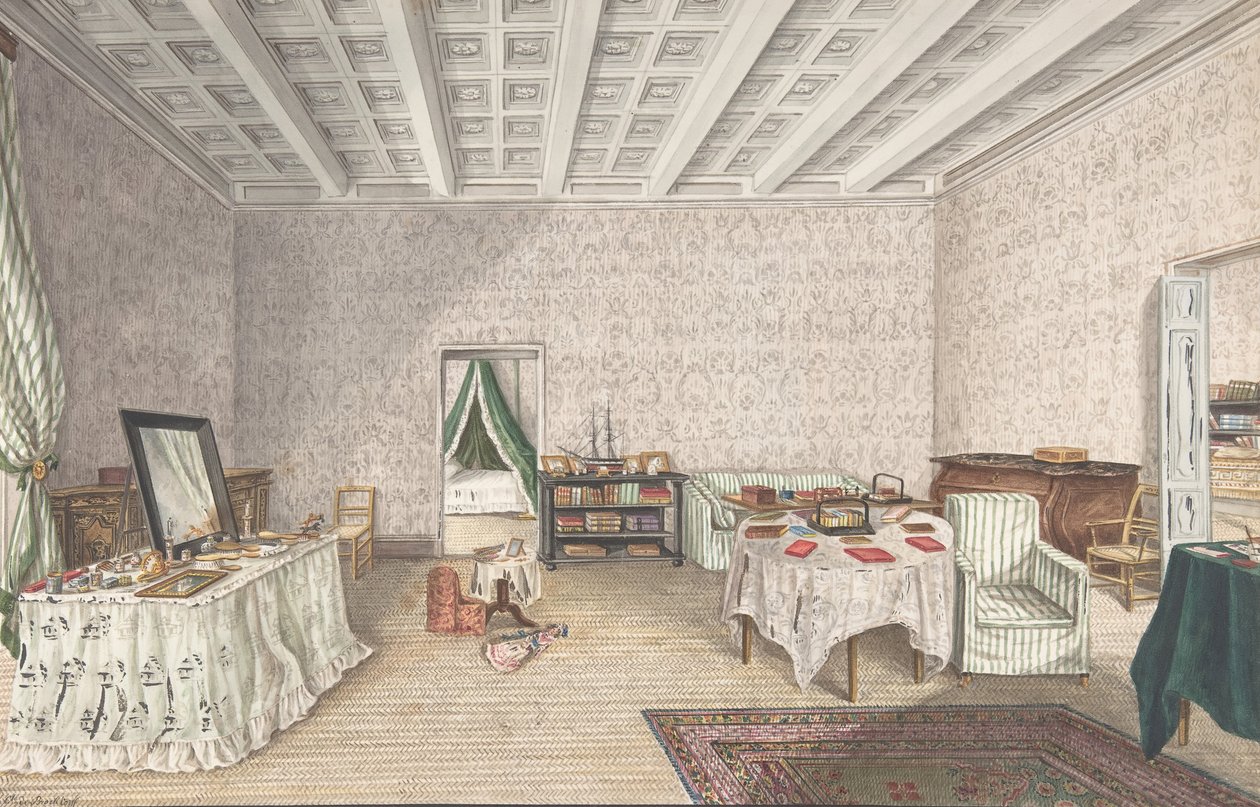 Belső kialakítás, kb. 1830. alkotó: Charles de Brocktorff