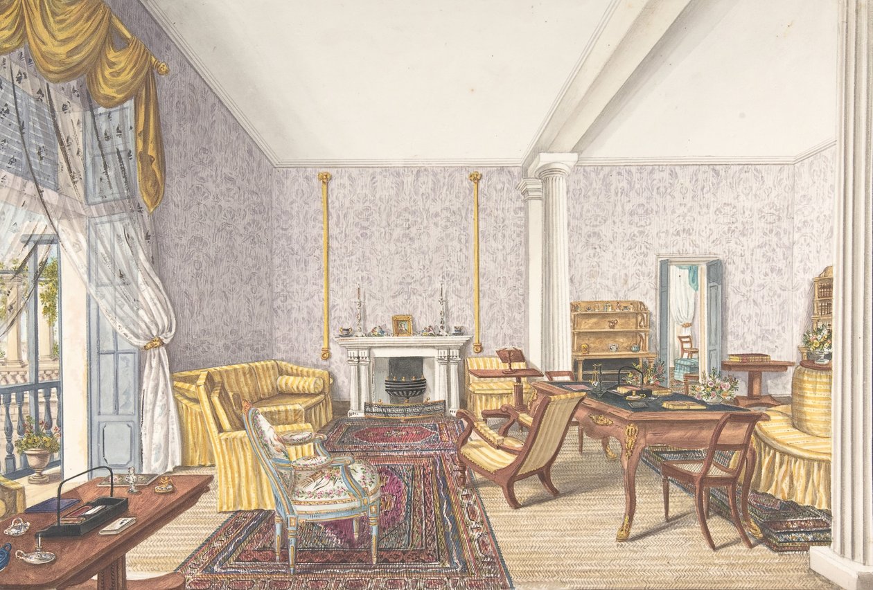 Belső kialakítás, kb. 1830. alkotó: Charles de Brocktorff