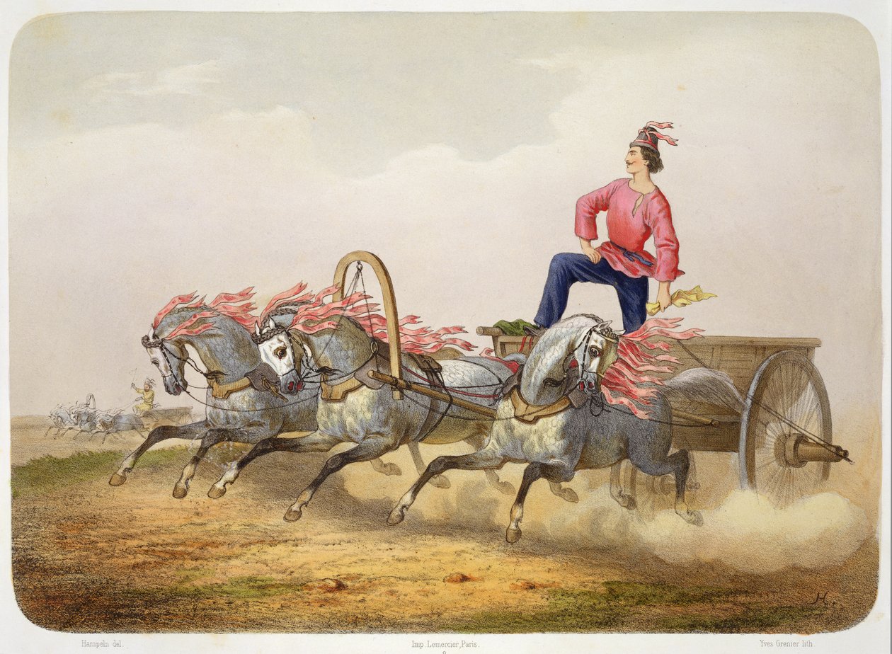 Carriage Racing, vésette Yves Grenier alkotó: Charles de Hampeln