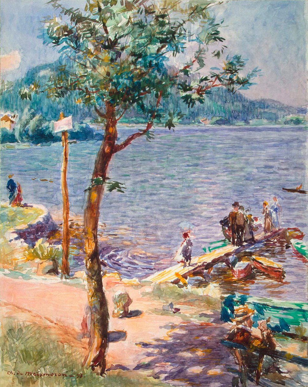 Kilátás a tóra, 1893. alkotó: Charles de Meixmoron de Dombasle