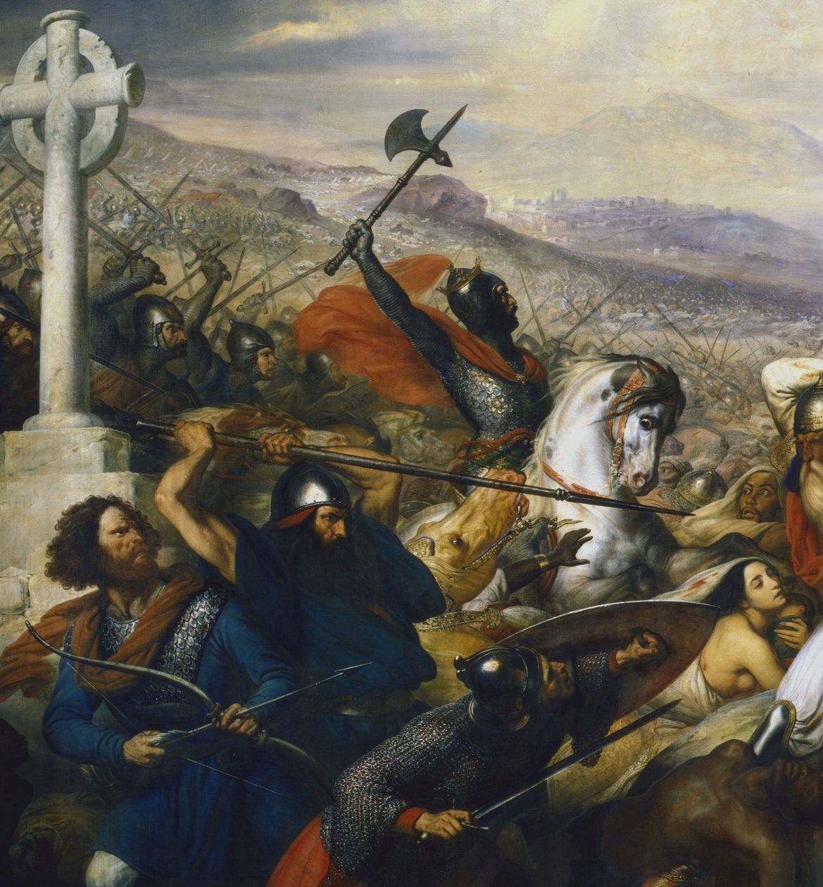 Charles Martel a toursi csatában (Részletek) alkotó: Charles de Steuben