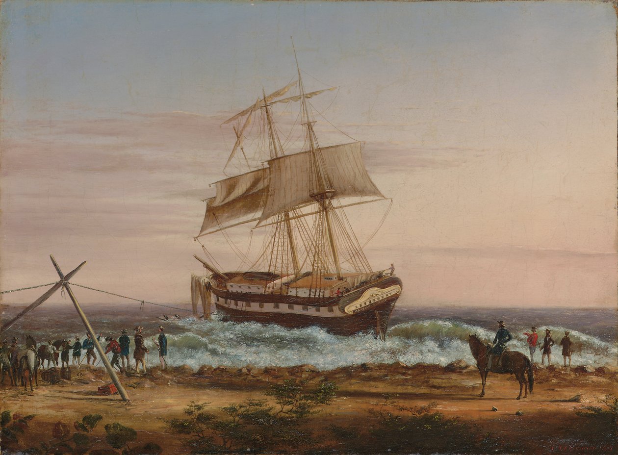 A Kaszpi-tenger zátonyra futott alkotó: Charles de Wolfe Brownell
