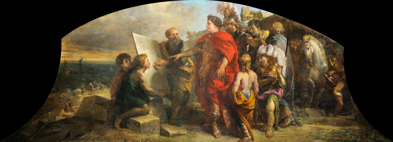 Augustus építi Miseno kikötőjét, 16731675 alkotó: Charles de la Fosse