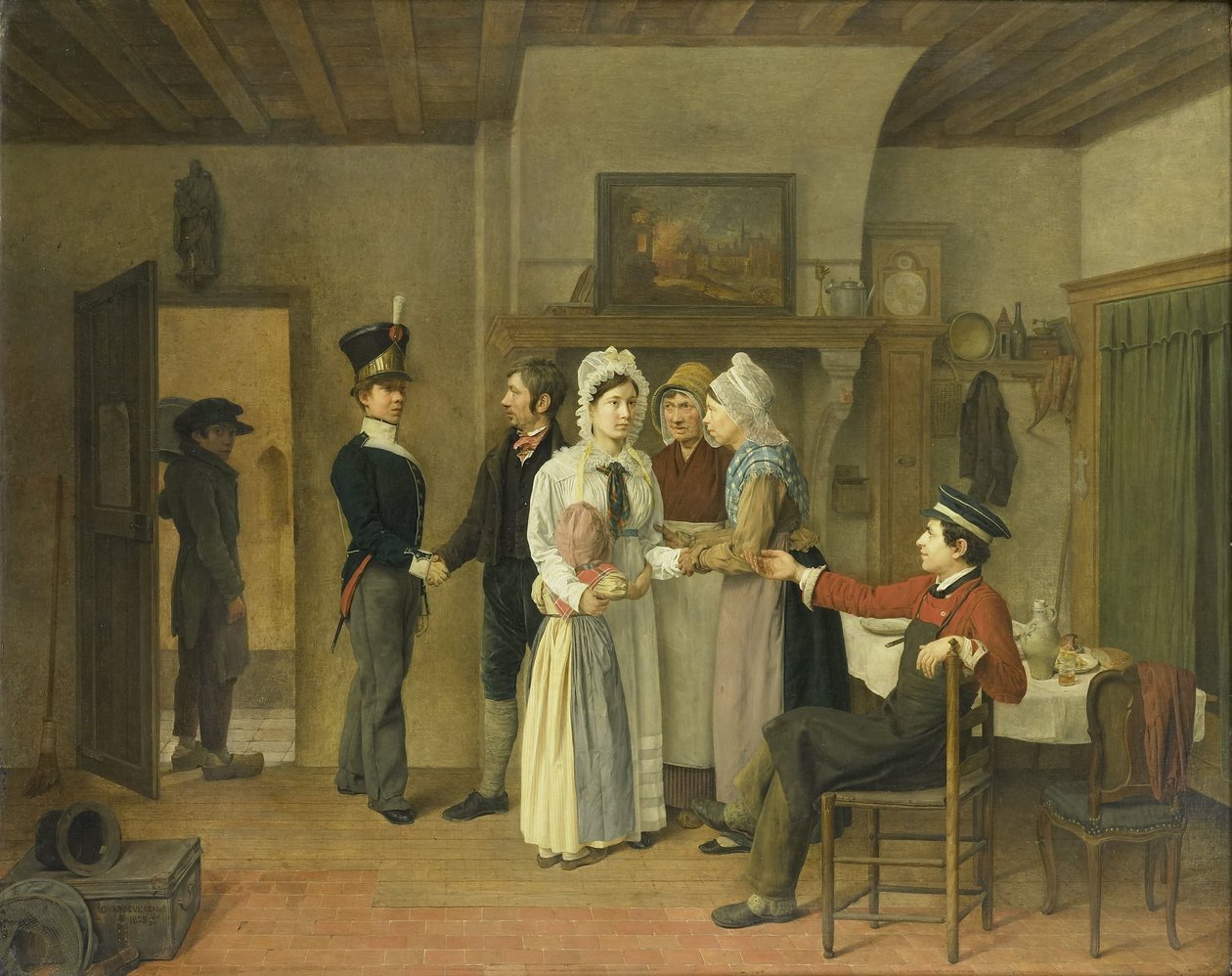 A katona búcsúja alkotó: Charles van Beveren