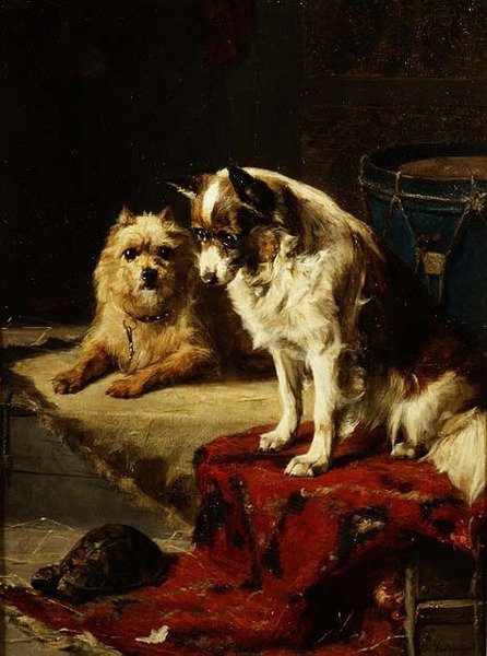 Kutyák és egy teknős alkotó: Charles van den Eycken