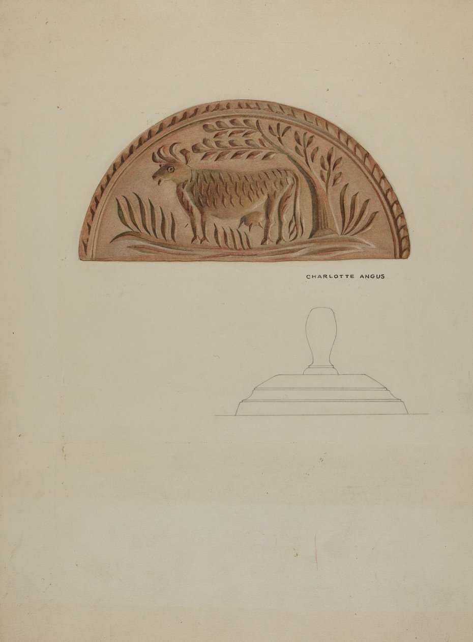 Pa. Német vajforma alkotó: Charlotte Angus