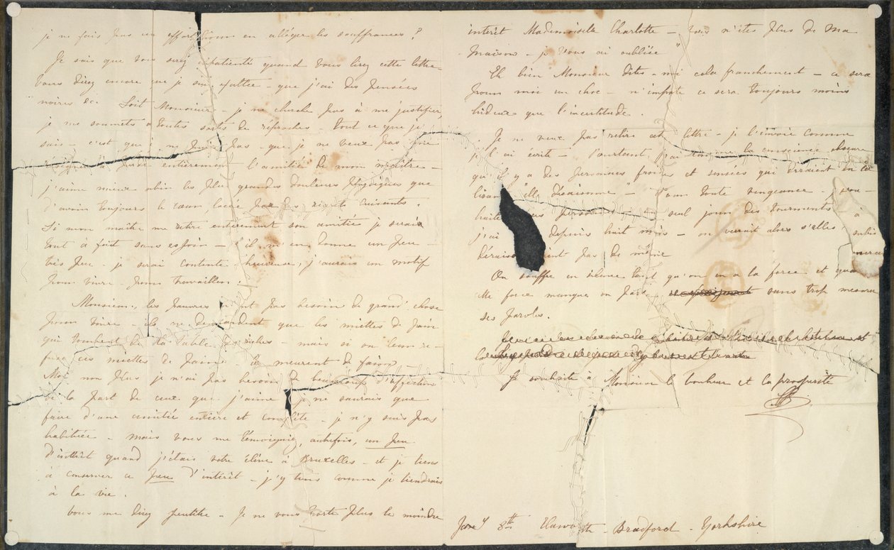 Charlotte Bronte levelei Prof. Constantin Hegerhez alkotó: Charlotte Bronte