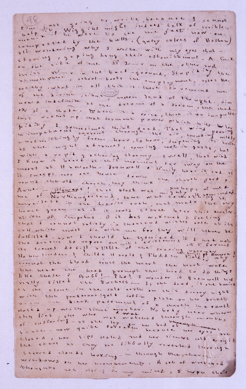 Oldal a Roe Head Journalból, 1886. augusztus 11 alkotó: Charlotte Bronte