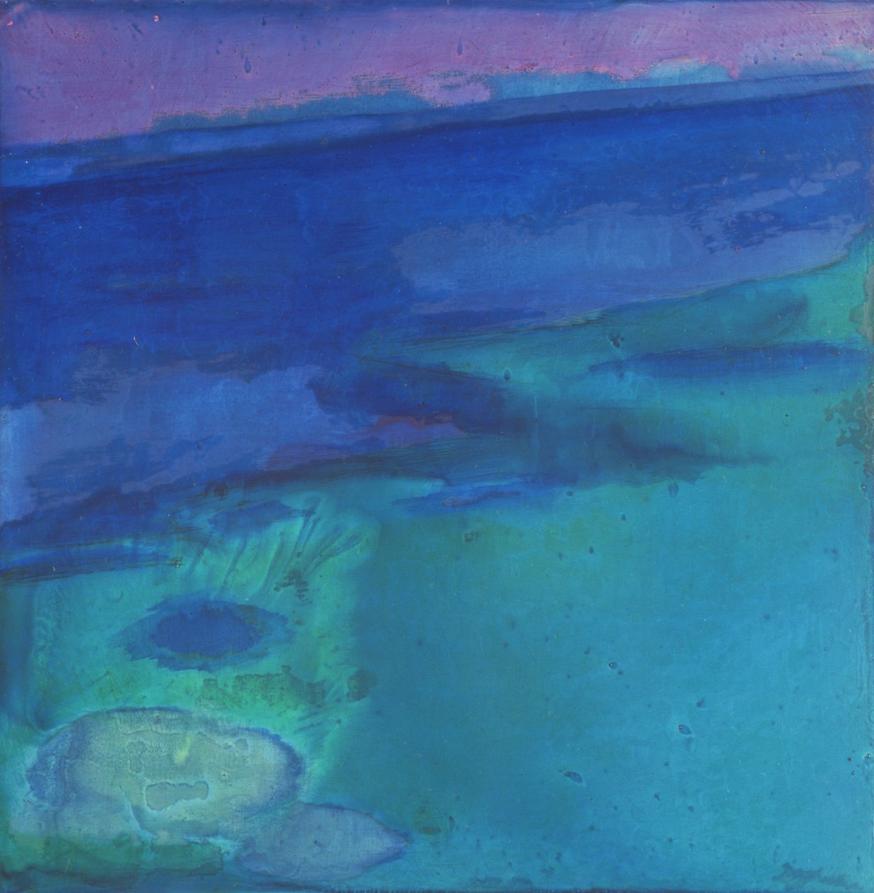 Cyanae Blue, 1997 (olaj és máz gesso deszkán) alkotó: Charlotte Johnstone