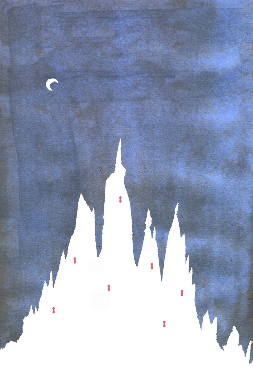 Kékszakállú kastélya, 2013 (tintával és digitálisan) alkotó: Charlotte Orr