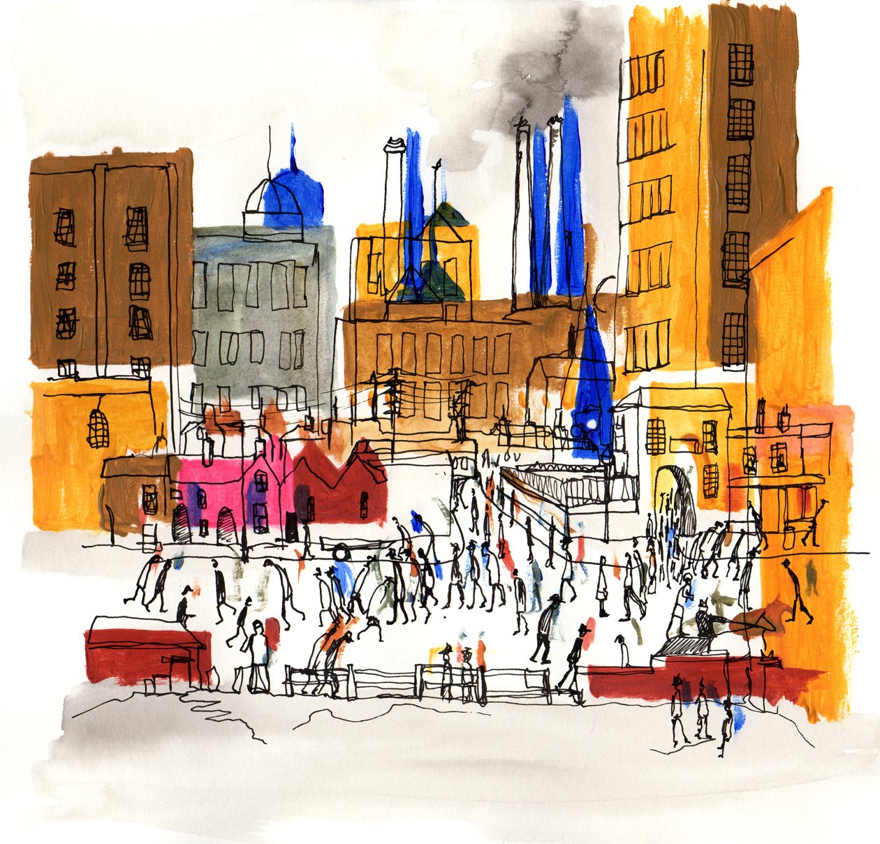 A malomból, 2014 (akril és tinta) alkotó: Charlotte Orr