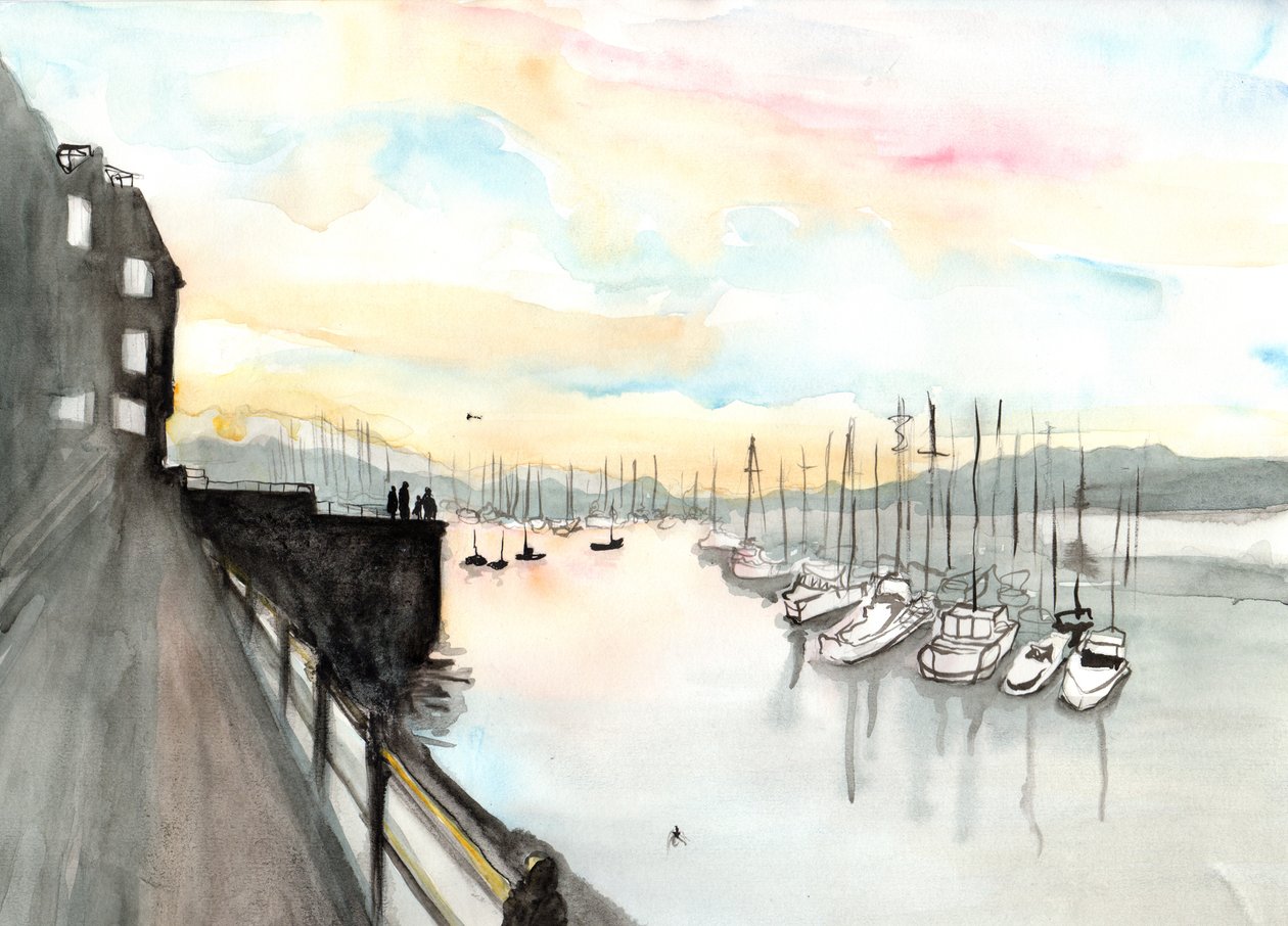 Falmouth, 2013 (akvarell) alkotó: Charlotte Orr