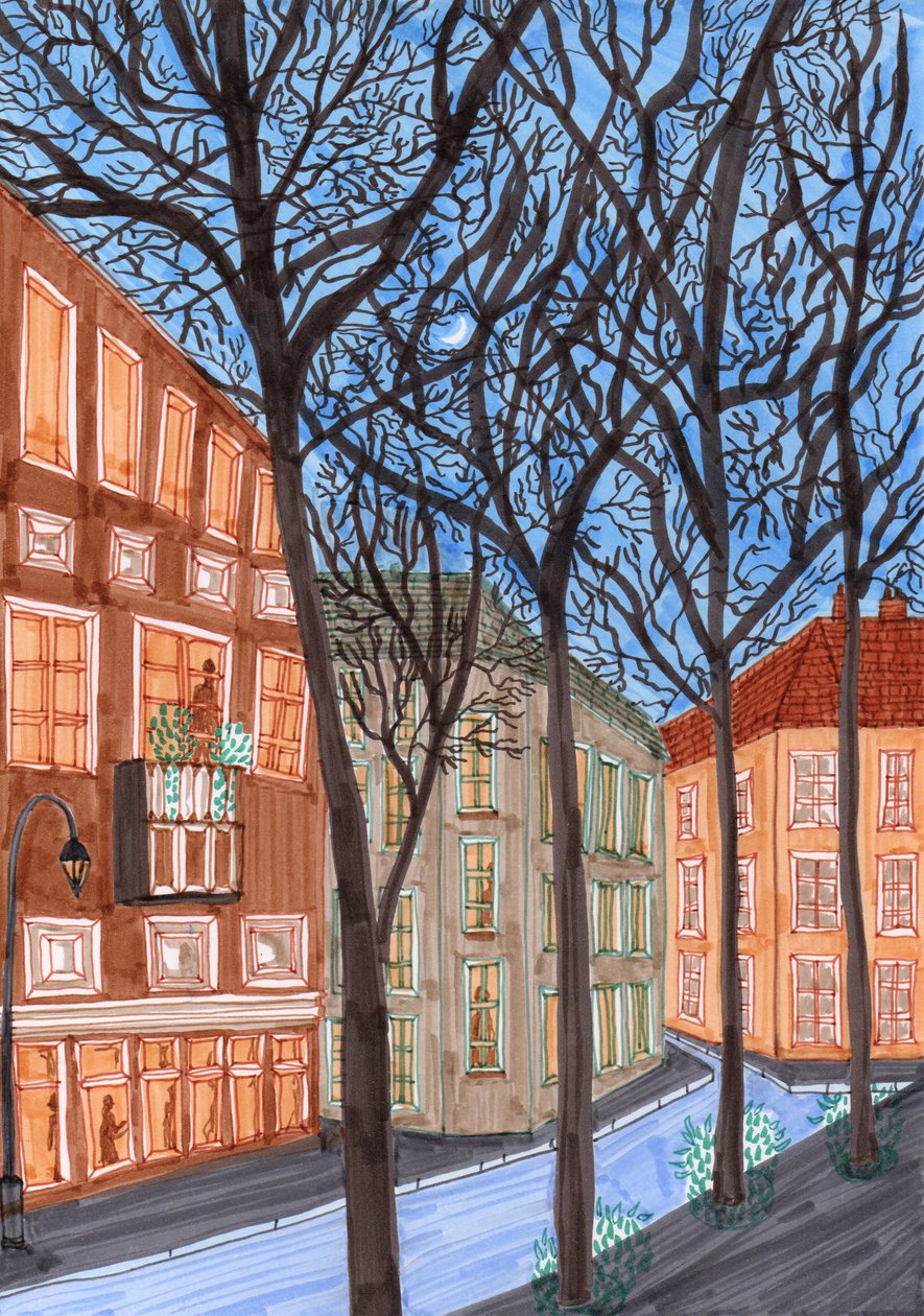 Friedrichshain at Night, 2017 (ecset tollak) alkotó: Charlotte Orr