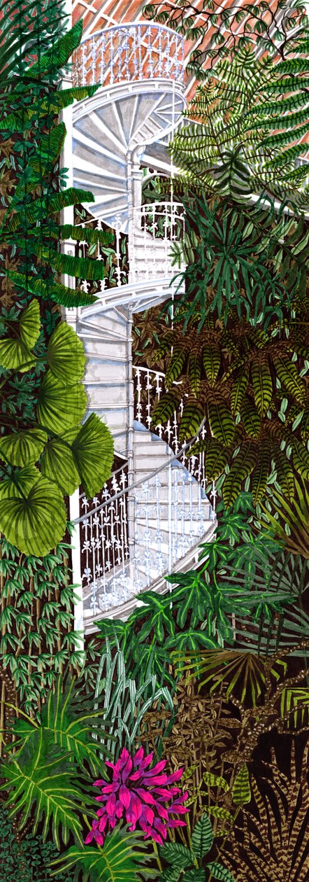 Kew Gardens #2, 2020 (ecset tollak papíron) alkotó: Charlotte Orr