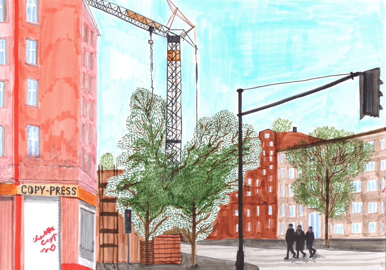 Koloniestraße, 2017 (ecset tollak) alkotó: Charlotte Orr