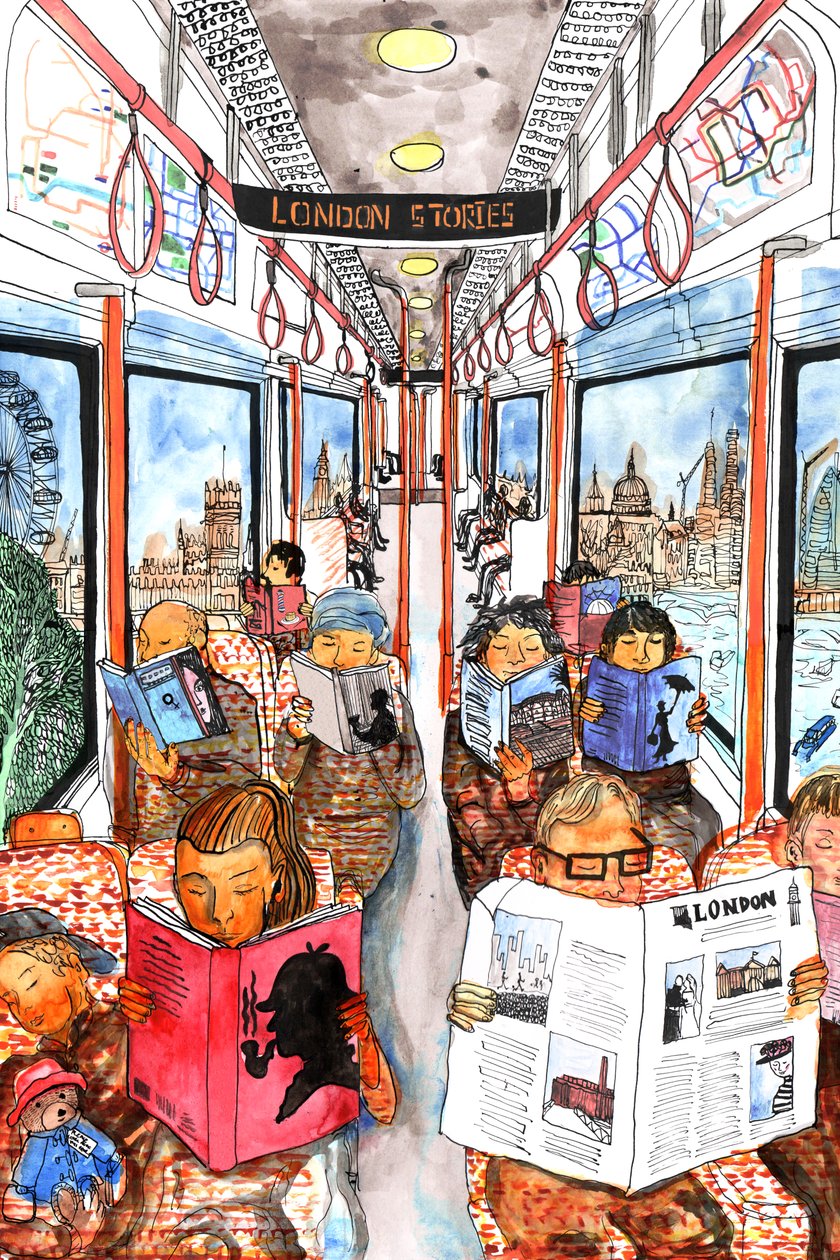 London Stories, 2018 (tus és akvarell) alkotó: Charlotte Orr
