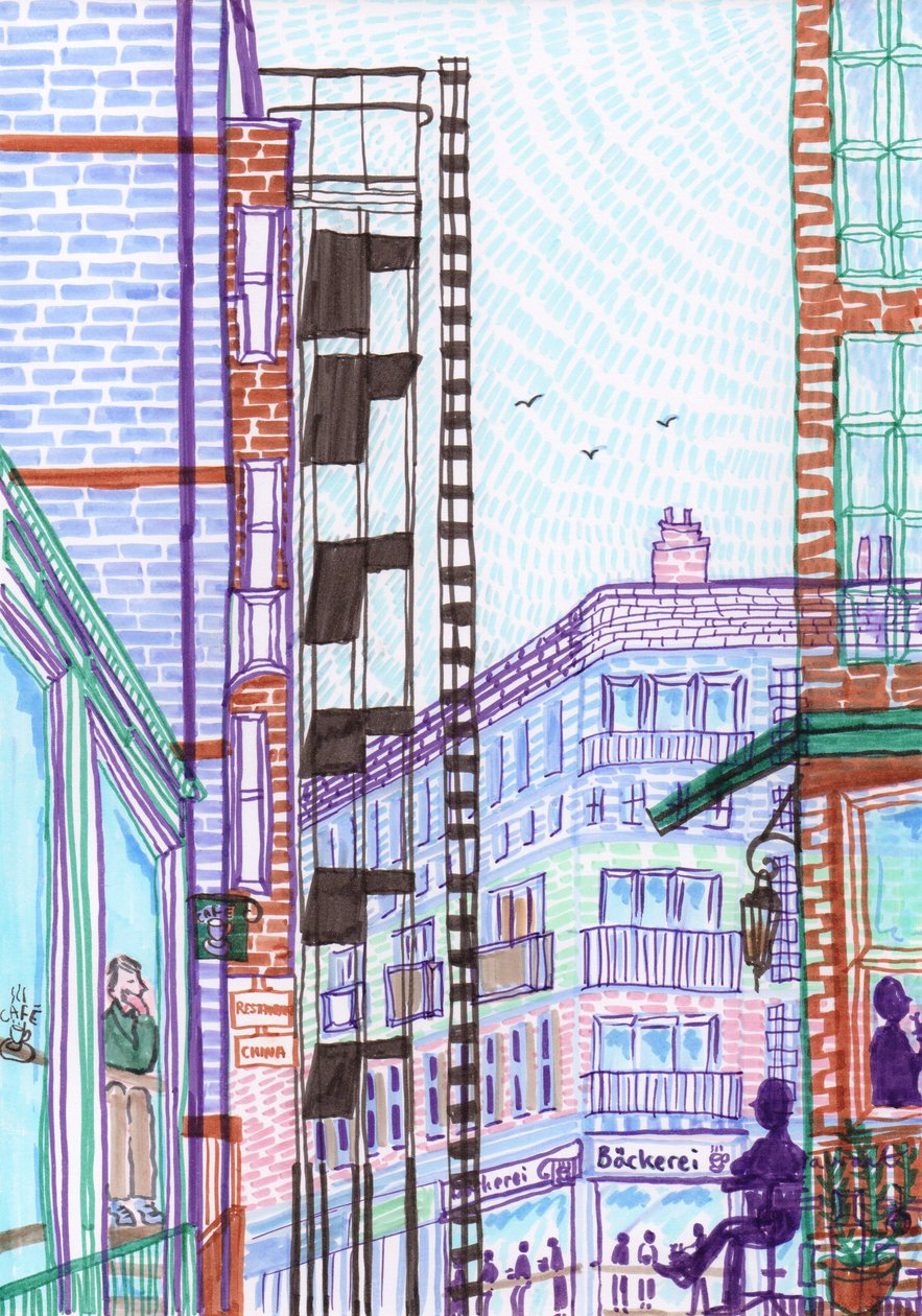 Prenzlauer Berg, 2017 (ecset tollak) alkotó: Charlotte Orr