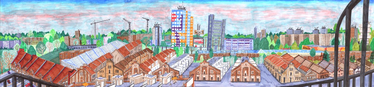 Storkower straße, 2017 (ecset tollak alkotó: Charlotte Orr