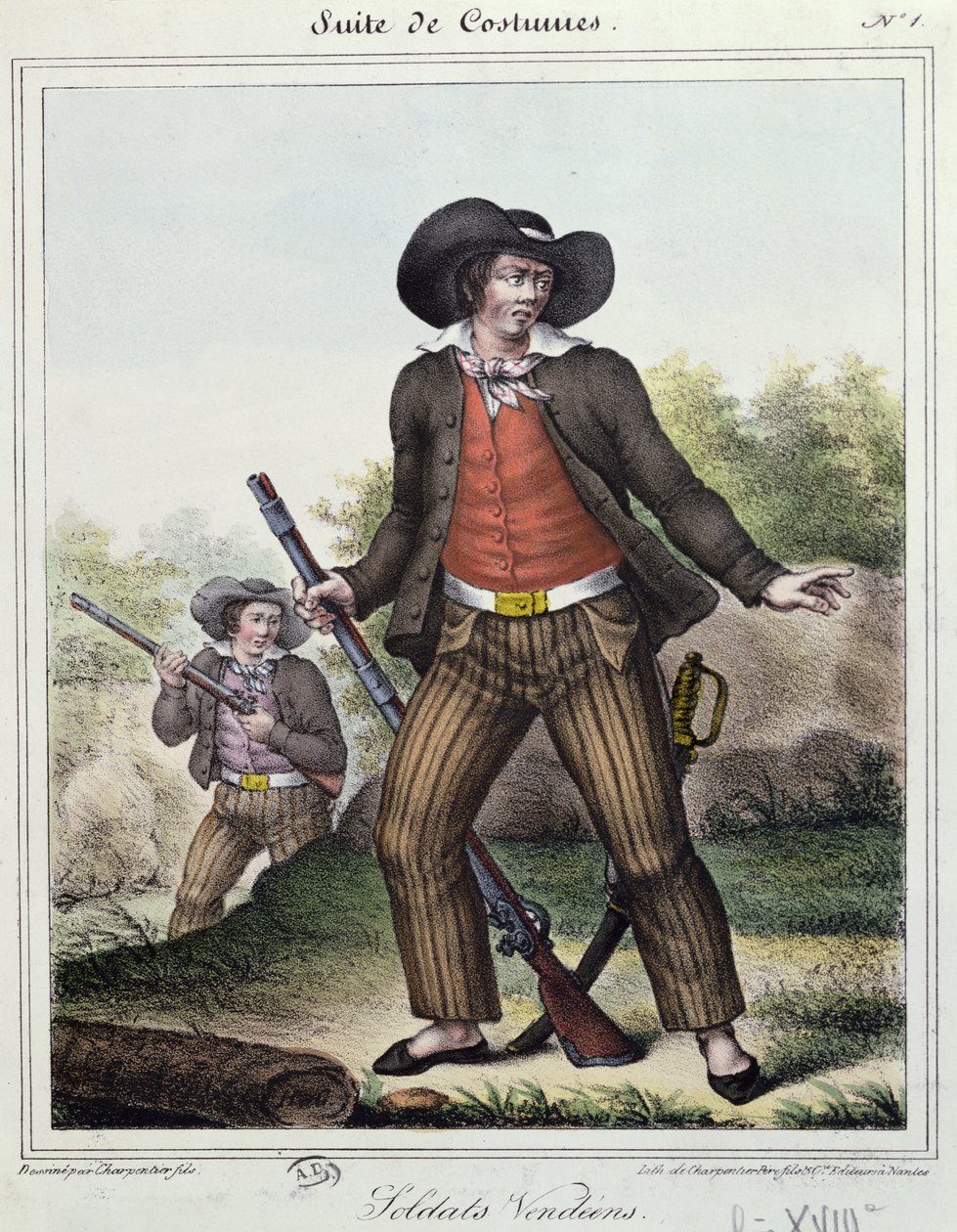 A Vendee katonái a francia forradalom idején, 1845 körül alkotó: Charpentier