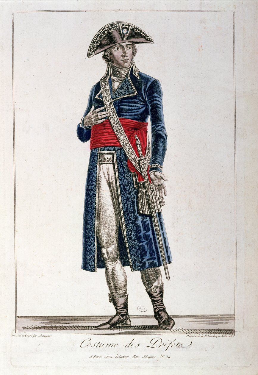 Egy prefektus jelmeze az Első Köztársaság konzulátusa idején (1799-1804), 1800 körül (lásd még: 217238) alkotó: Chataignier