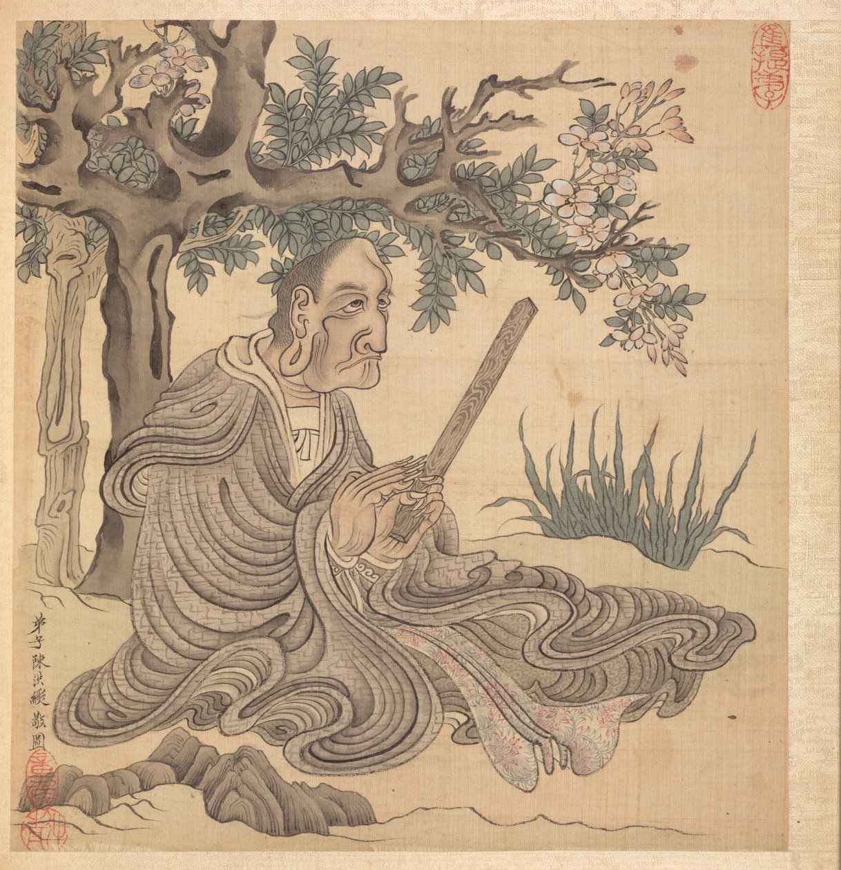 Festmények az ókori mesterek után: A Lohan [Kuan-hsiu után], 1598-1652. alkotó: Chen Hongshou