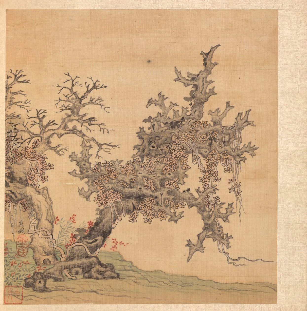 Festmények az ókori mesterek után: Egy ősfa, 1598-1652. alkotó: Chen Hongshou