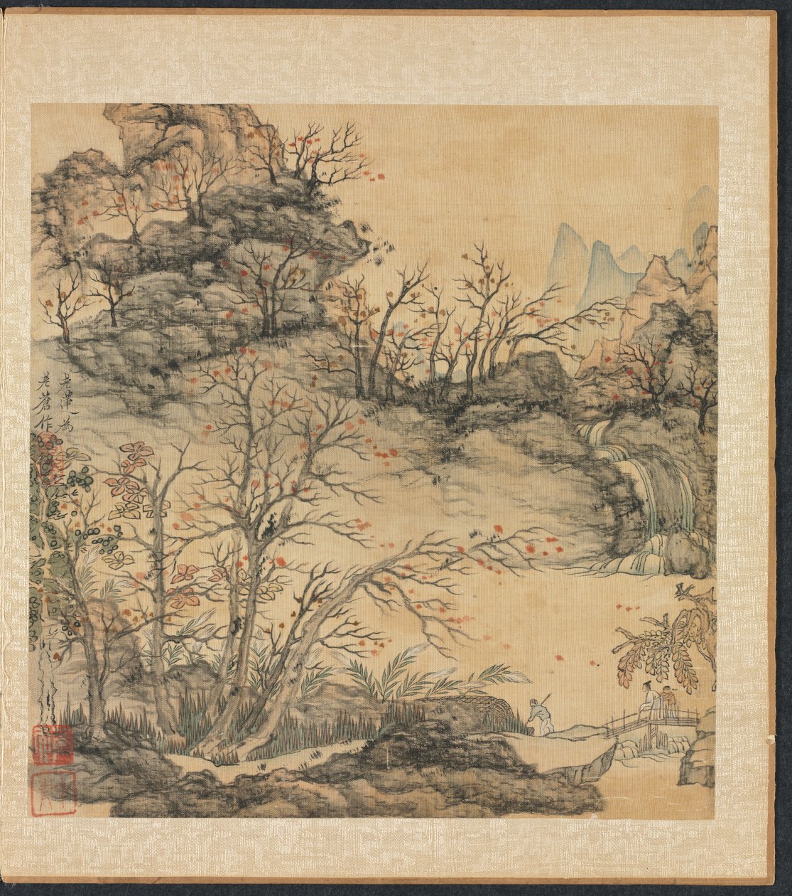 Festmények ókori mesterek után: Őszi táj, 1598-1652. alkotó: Chen Hongshou