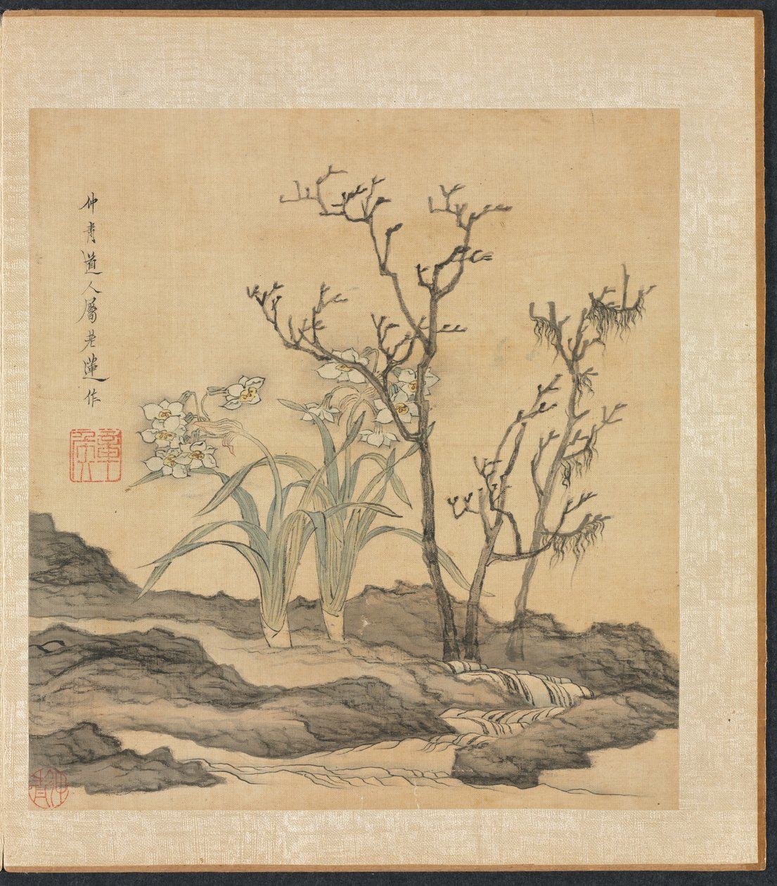 Festmények az ókori mesterekről: Nárcisz és csupasz fák, 1598-1652. alkotó: Chen Hongshou