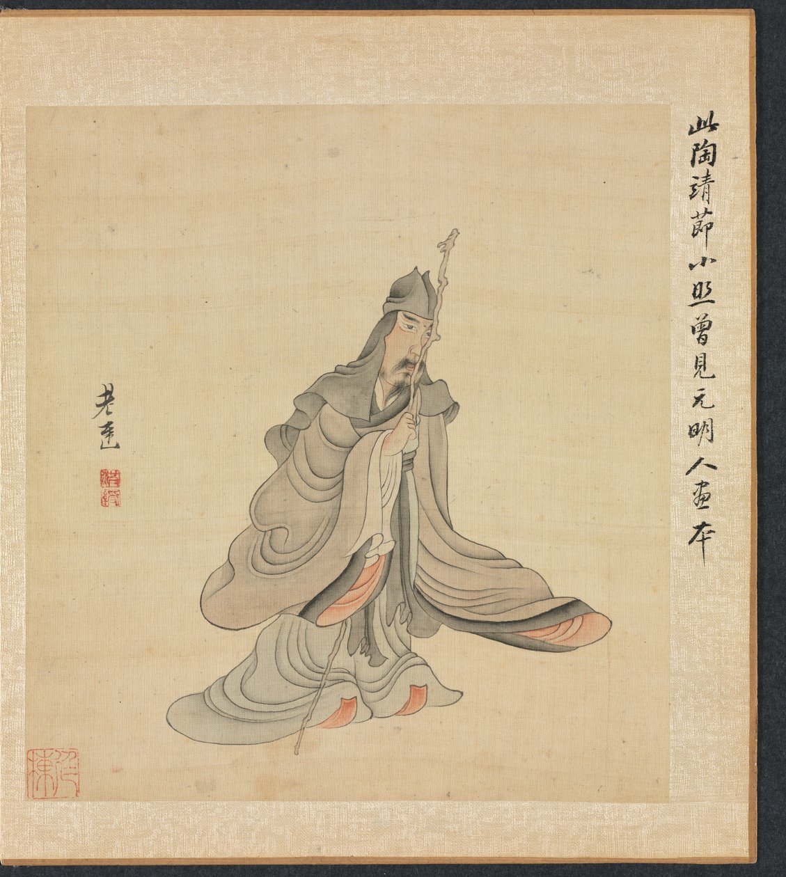 Festmények az ókori mesterekről: Tao Yuanming portréja, 1598-1652. alkotó: Chen Hongshou
