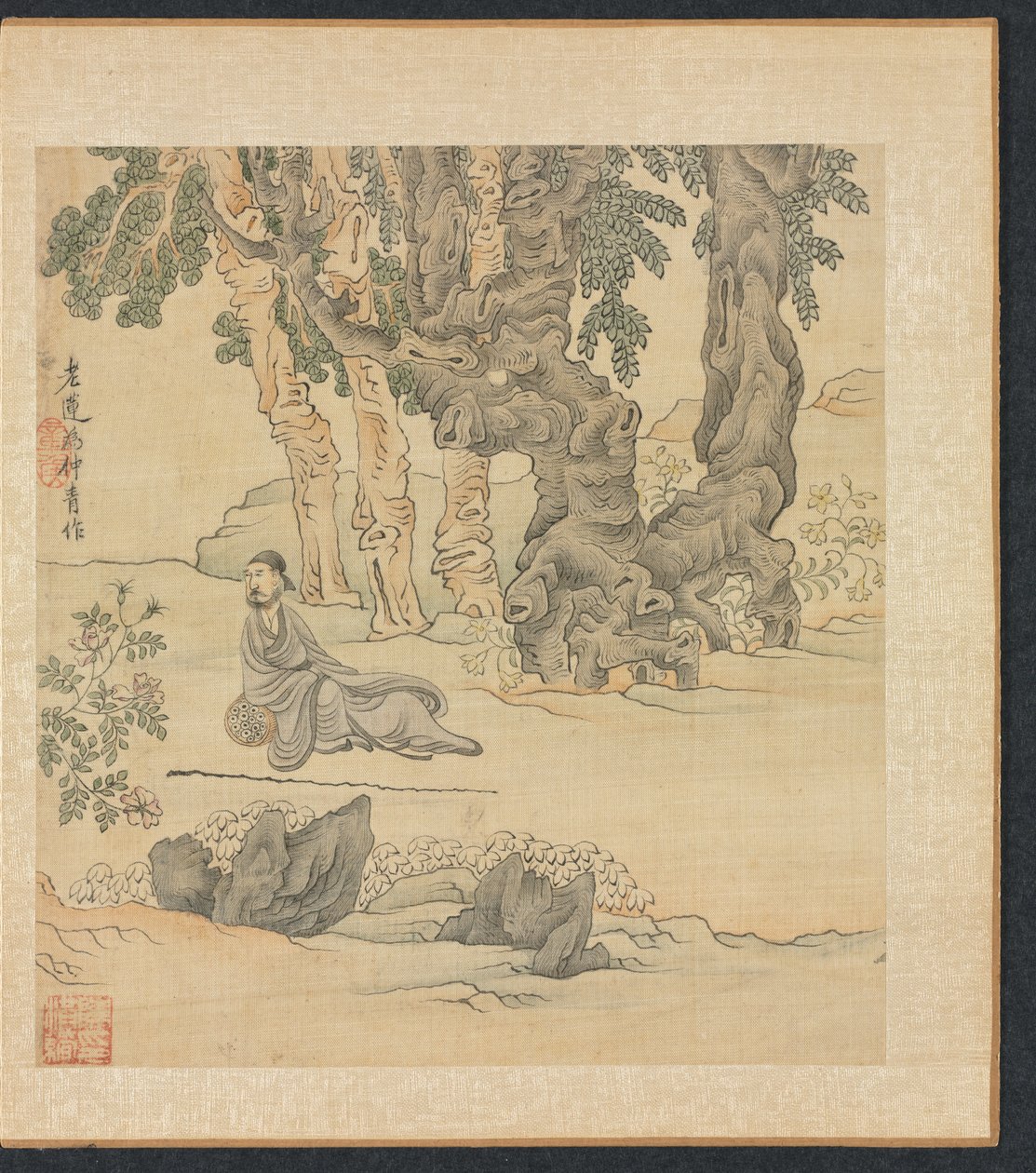 Festmények ókori mesterek után: Zhongqing portréja tájban, 1598-1652. alkotó: Chen Hongshou
