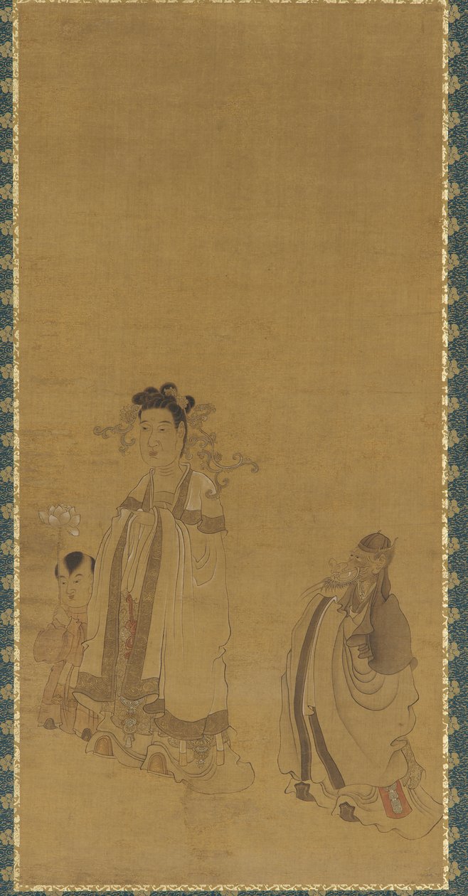 A Buddhát tisztelő sárkánykirály, Ming-dinasztia, 17. század eleje-közepe. alkotó: Chen Hongshou