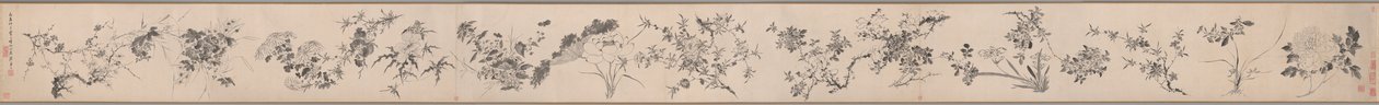 A négy évszak virágai 四季花卉圖 alkotó: Chen Jiayan