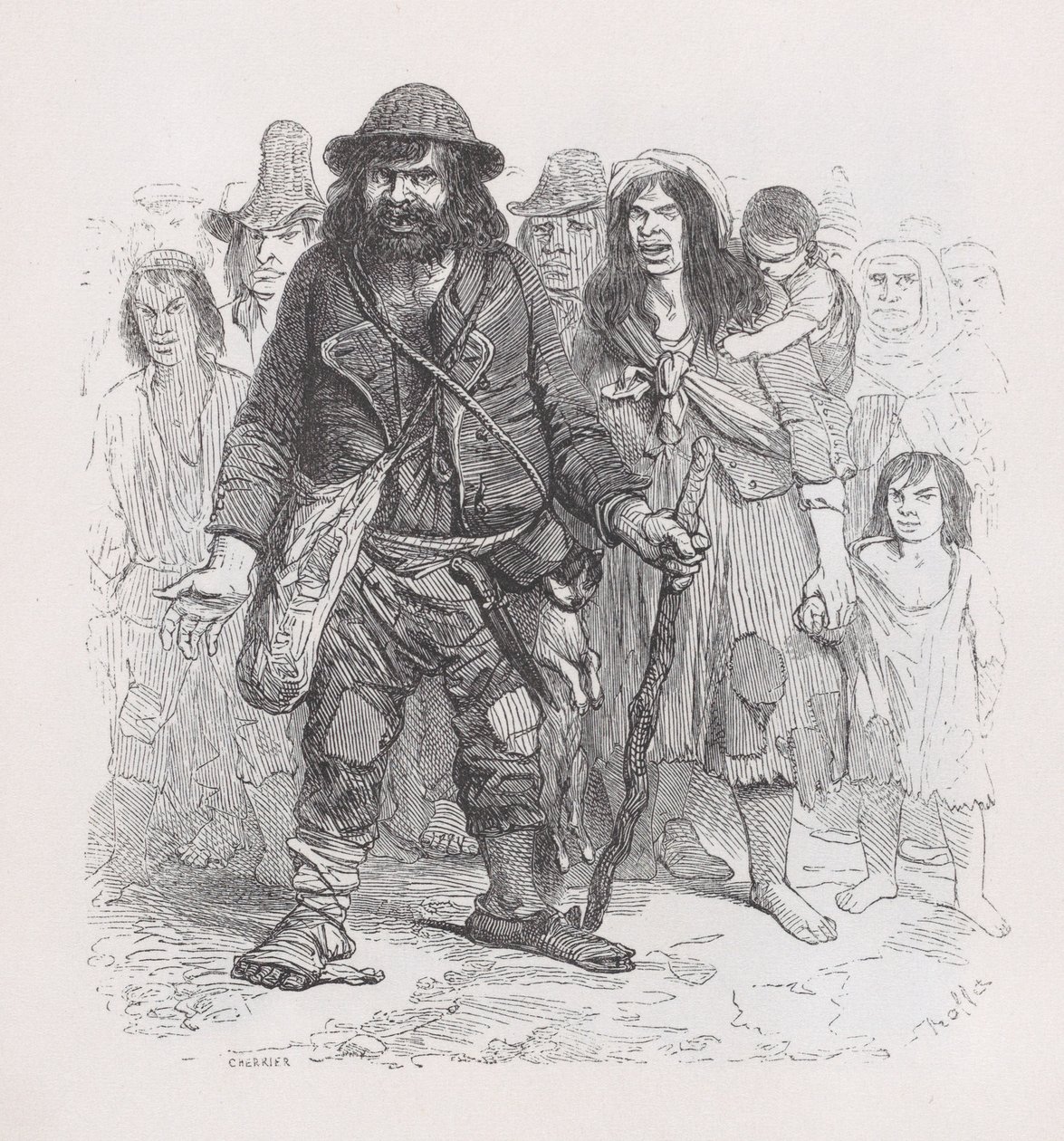 A cigányok Béranger teljes műveiből, 1836. alkotó: Cherrier