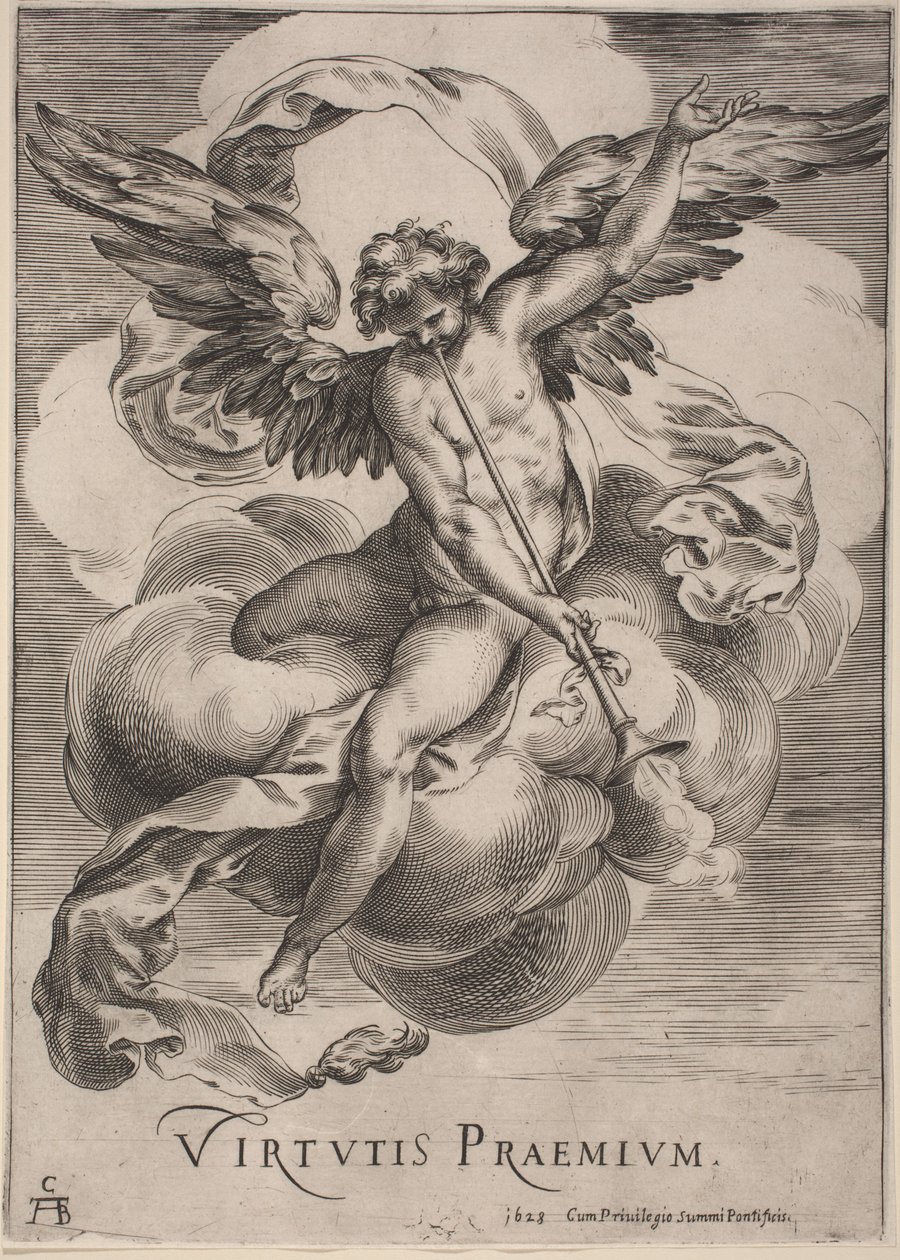 Egy allegorikus alak: Az erény díja, 1628. alkotó: Cherubino Alberti