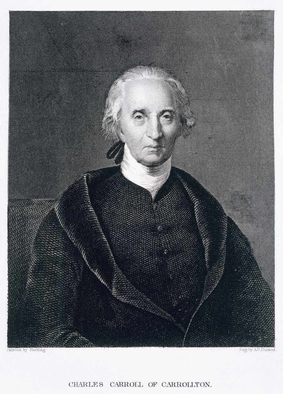 A carrolltoni Charles Carroll, Asher Brown Durand metszet (1796-1886) alkotó: Chester Harding