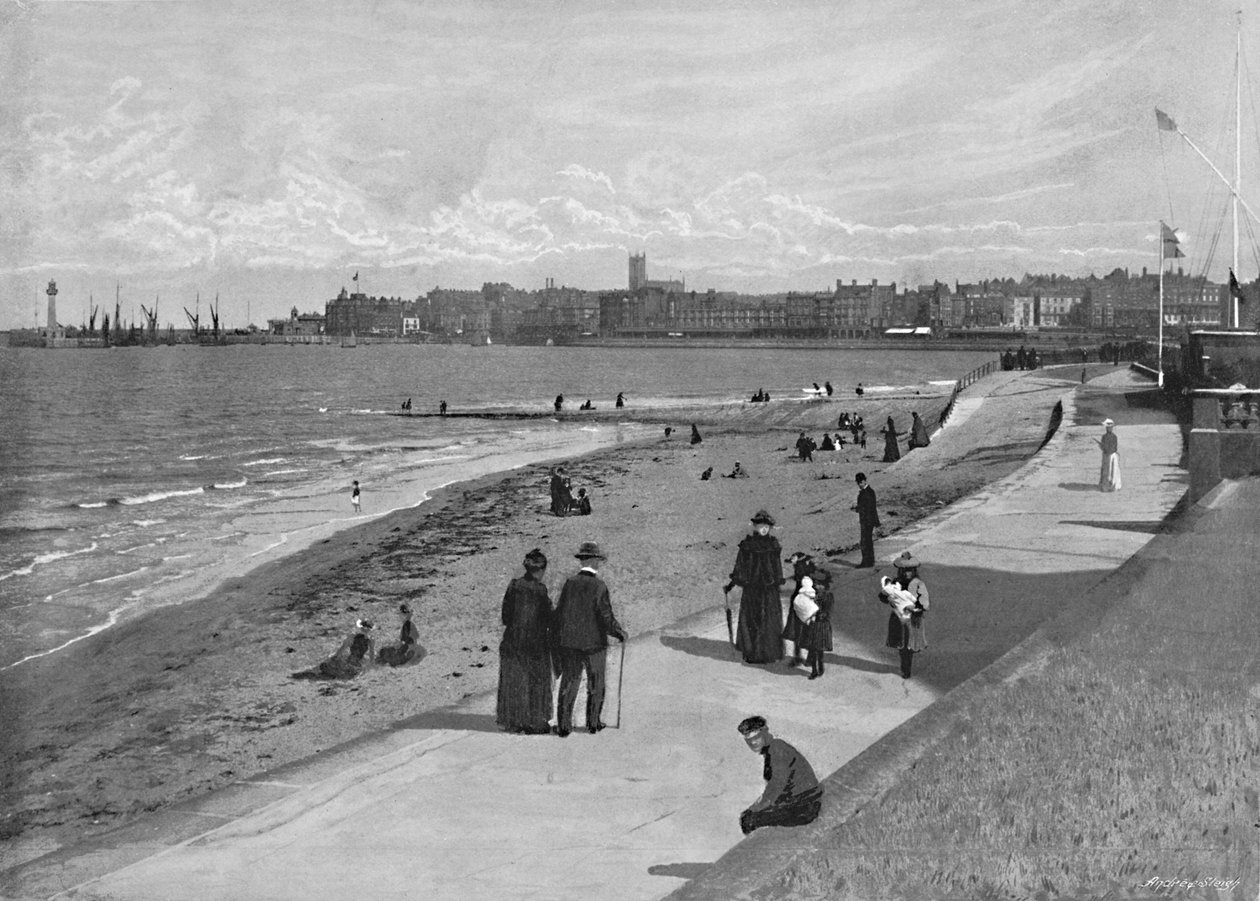 Margate, a Royal Crescentből, 1896 alkotó: Chester Vaughan