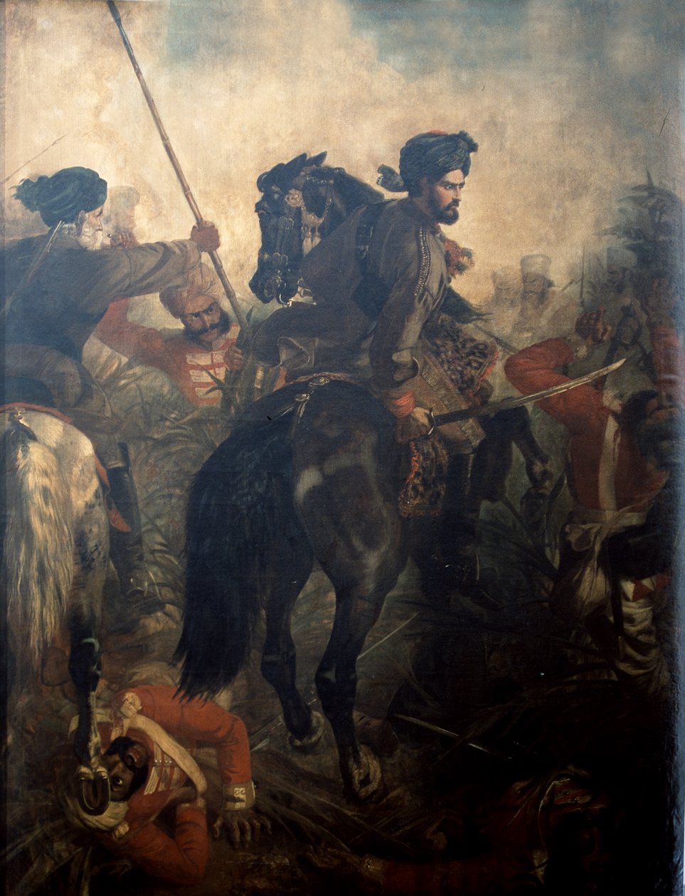 Dighton MacNaghten Probyn kapitány (1833-1924) az agrai csatában 1857. október 10-én, 1860 körül. alkotó: Chevalier Louis William Desanges