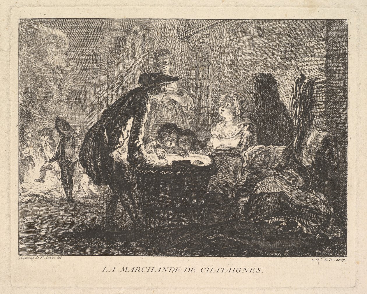 A gesztenyeárus, a gesztenyeárus, 1762. alkotó: Chevalier de Parlington