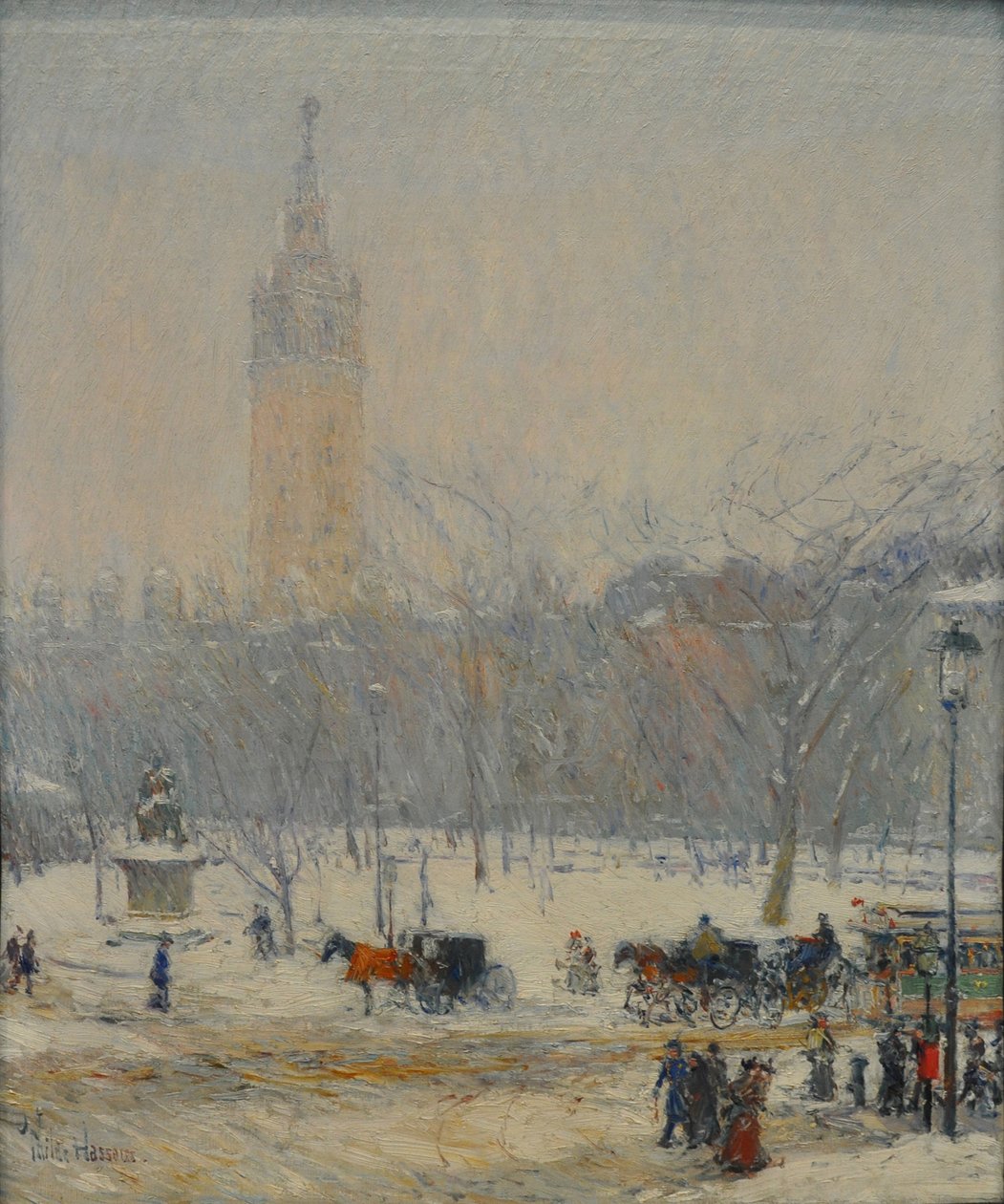 Hóvihar, Madison tér. alkotó: Childe Hassam