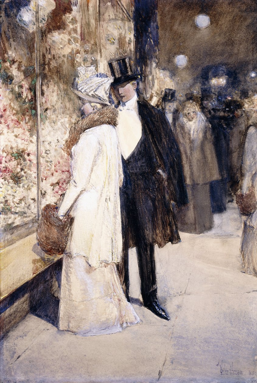 Újévi Nocturne, New York alkotó: Childe Frederick Hassam