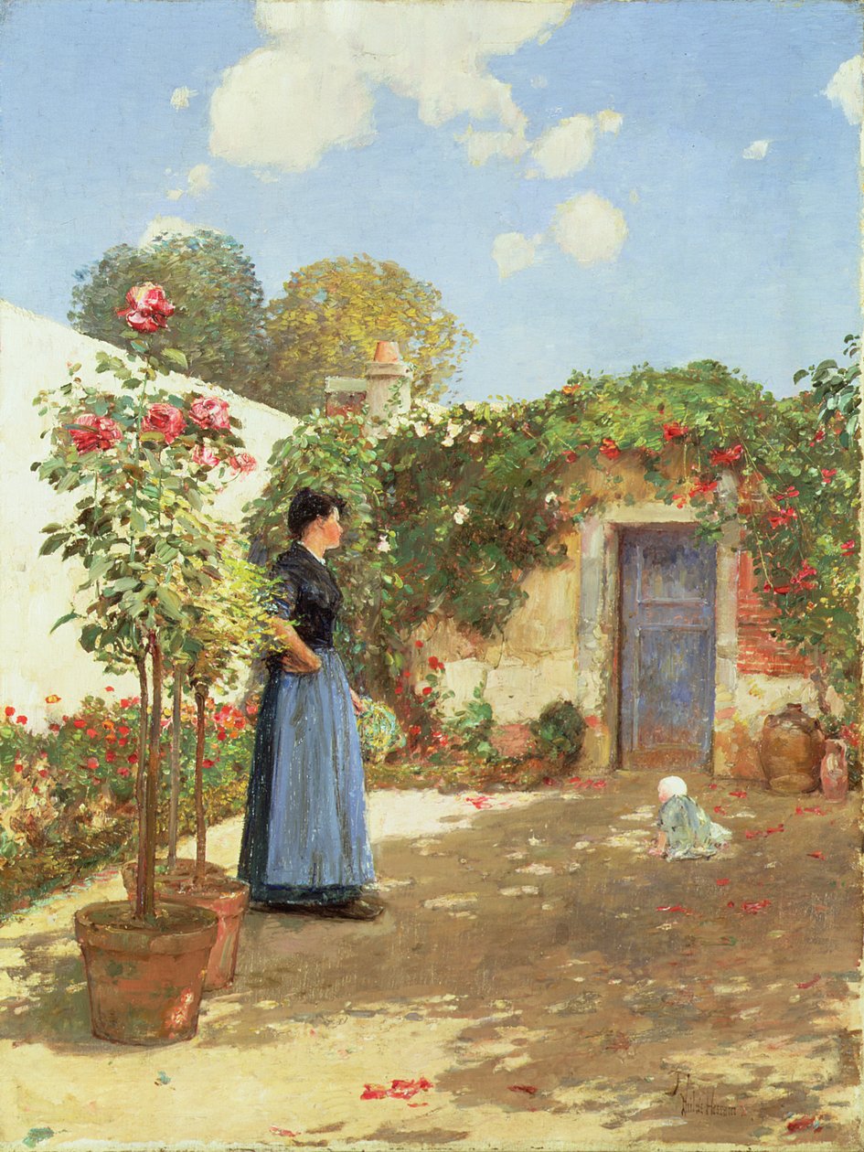 Egy napsütéses reggelt, Villiers-le-Bel alkotó: Childe Frederick Hassam