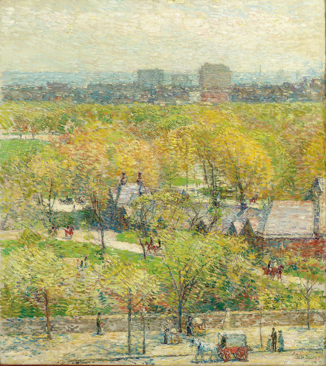 A Park túloldalán alkotó: Childe Frederick Hassam